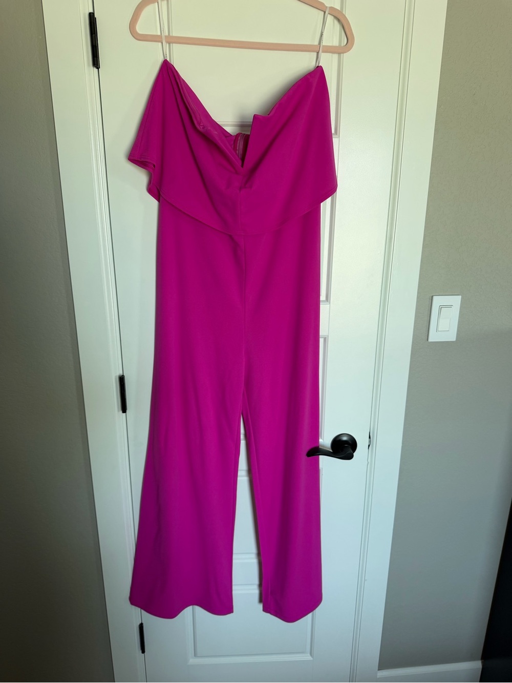 Ulu Fuchsia Off-Shoulder Wide-Leg Jumpsuit